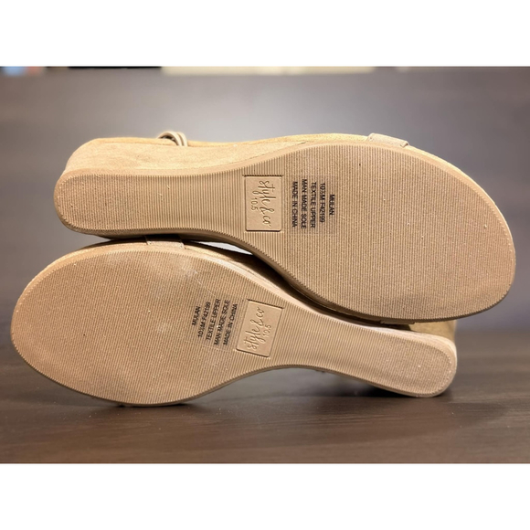Style & Co. Women's Mulan Strappy Wedge Sandals Size 10.5 M Taupe - Picture 9 of 16